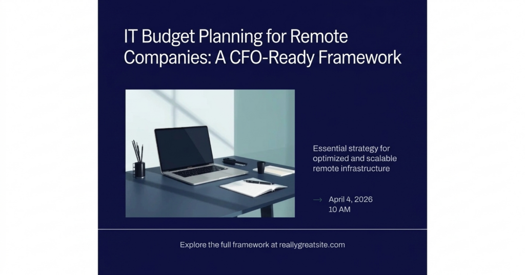 IT Budget Planning for Remote Companies: A CFO-Ready Framework