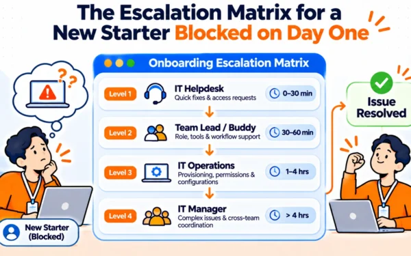 The Escalation Matrix for a New Starter Blocked on Day One
