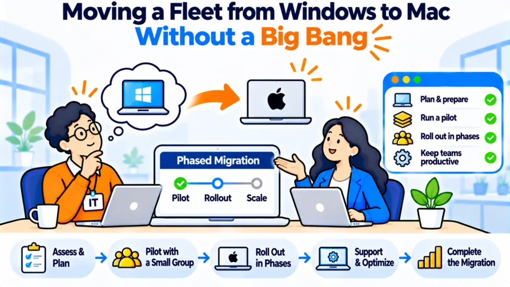 Moving a Fleet from Windows to Mac Without a Big Bang
